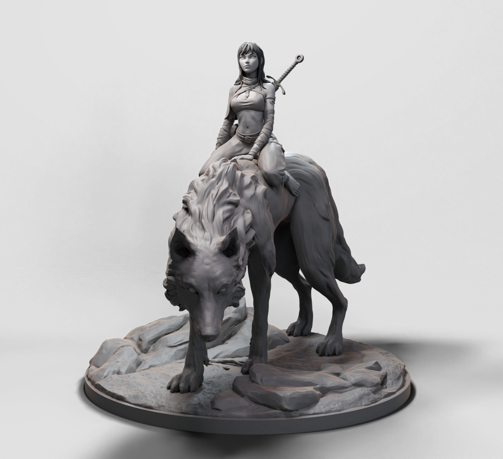 Wolf Rider - 32mm - 3D Print - Arxila - El Greco Miniatures – El Greco ...