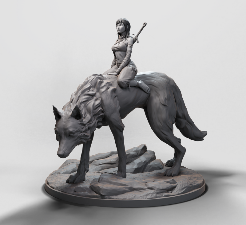 Wolf Rider - 3D Print - Arxila - El Greco Miniatures – El Greco ...