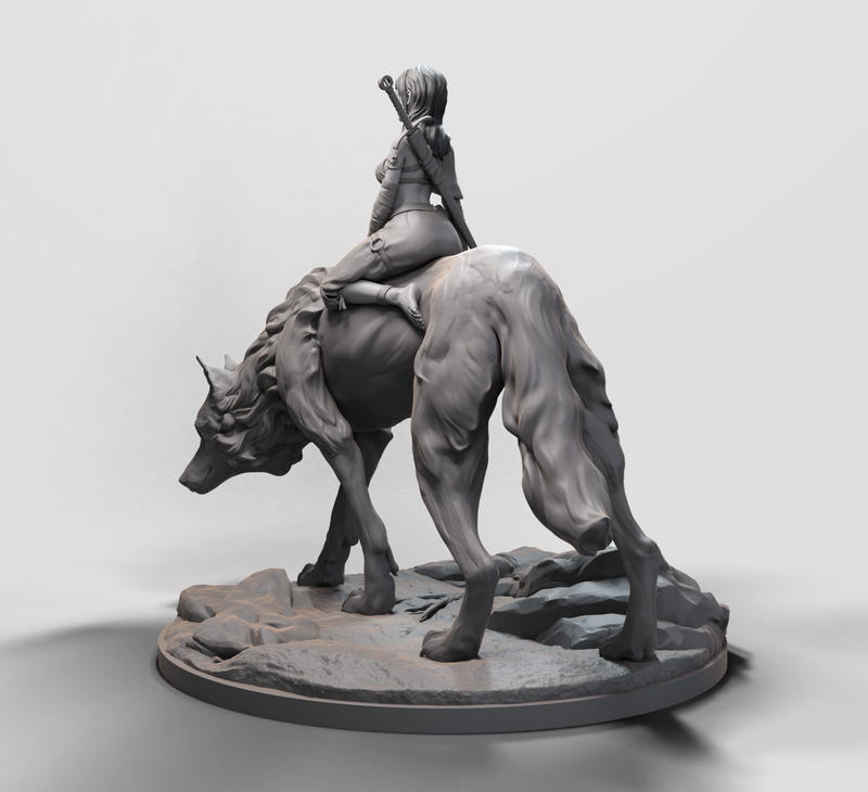 Wolf Rider - 32mm - 3D Print