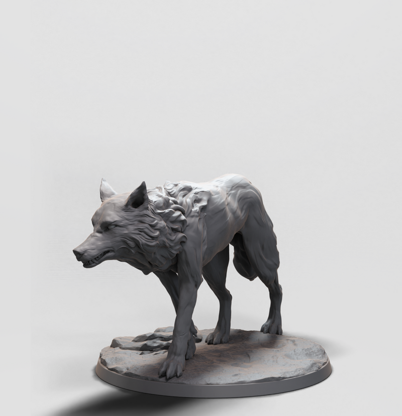 Wolf Rider, The Wolf - 32mm - 3D Print