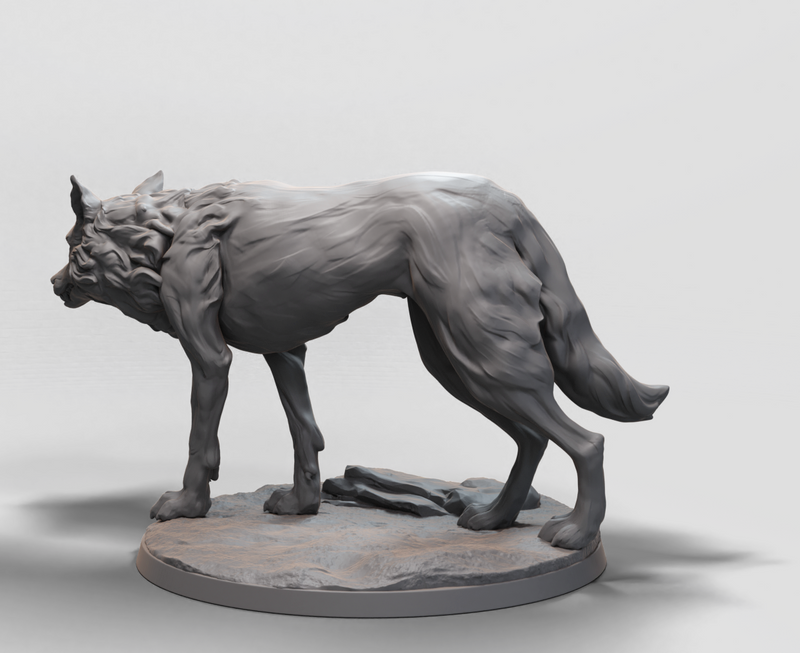 Wolf Rider, The Wolf - 32mm - 3D Print - Arxila - El Greco Miniatures ...