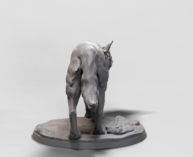 Wolf Rider, The Wolf - 32mm - 3D Print