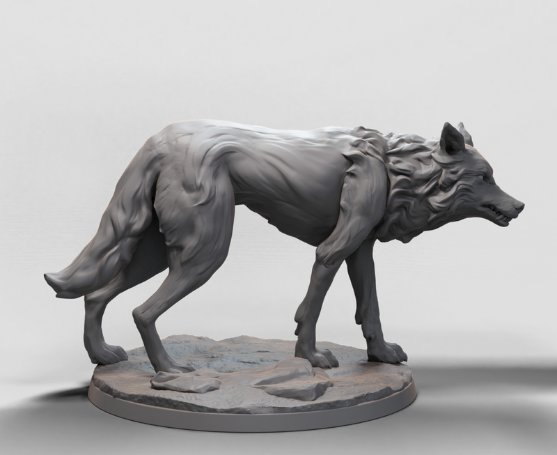Wolf Rider, The Wolf - 32mm - 3D Print - Arxila - El Greco Miniatures ...