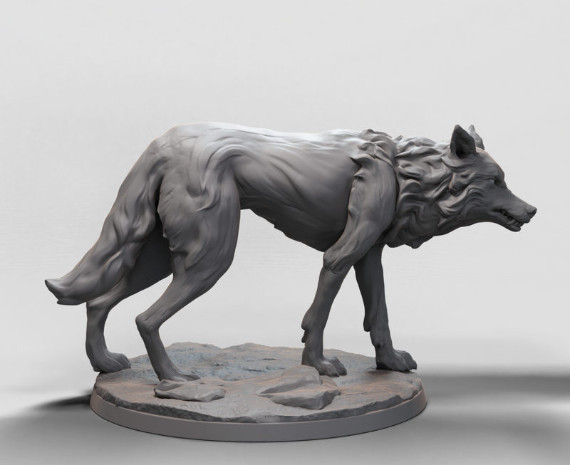 Wolf Rider, The Wolf - 32mm - 3D Print