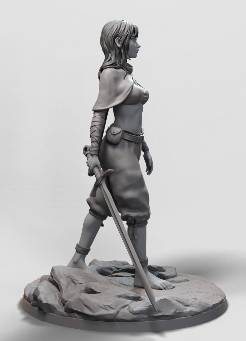 Wolf Rider, The Girl - 3D Print