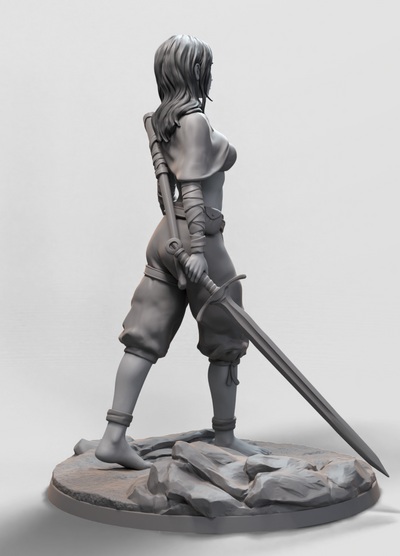 Wolf Rider, The Girl - 3D Print