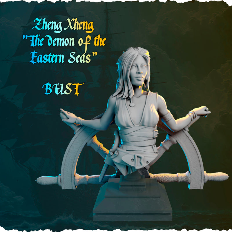 Zheng Xheng "The Demon of the Eastern Seas" Bust - 3D Print