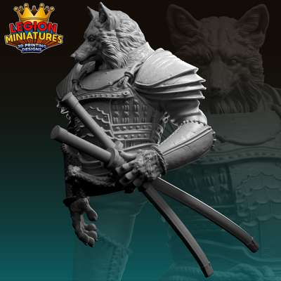 Kazemasu Samurai Bust - 3D Print