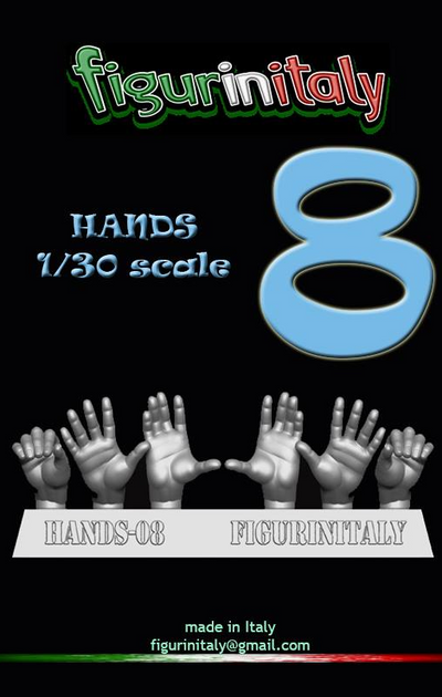 Hands Set No 8 - 1/30 Scale