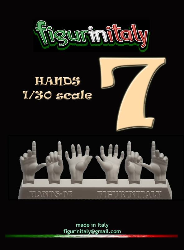 Hands Set No 7 - 1/30 Scale