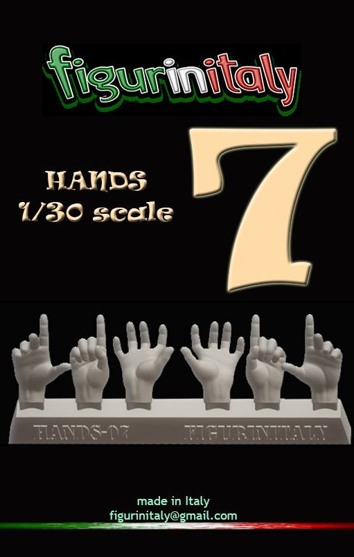Hands Set No 7 - 1/30 Scale
