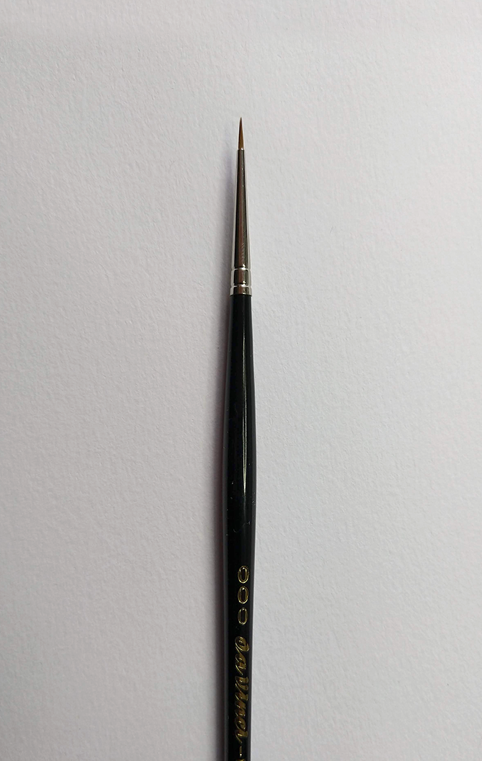 MAESTRO Tobolsky-Kolinsky Red Sable Brushes - SERIES 10 - Size 3/0