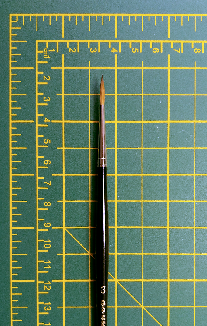 MAESTRO Tobolsky-Kolinsky Red Sable Brushes - SERIES 10 - Size 3