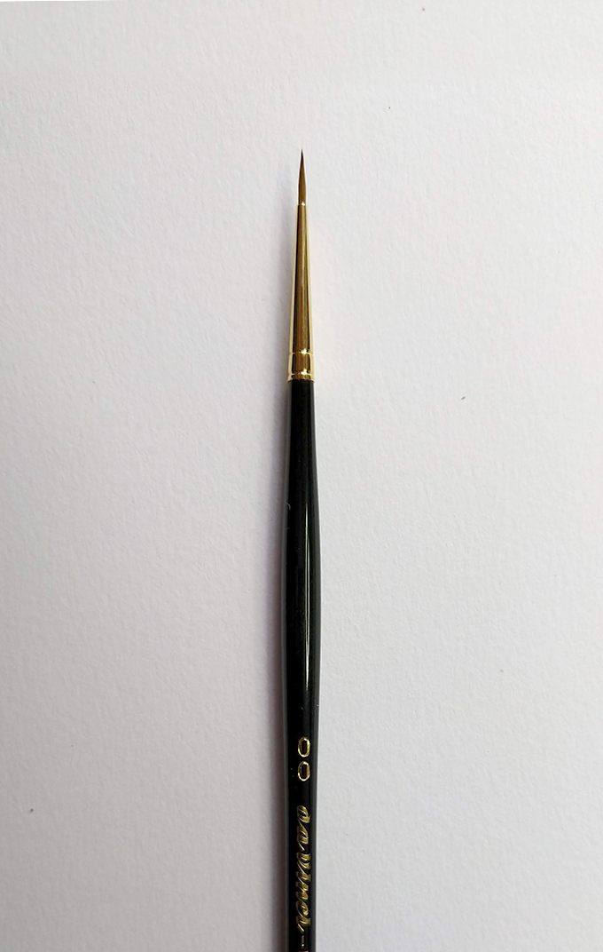 MAESTRO Tobolsky-Kolinsky Red Sable Brushes - SERIES 11 - Size 3/0