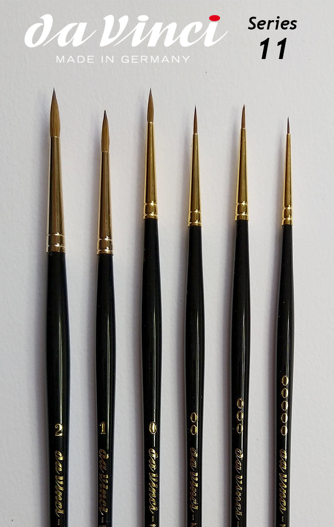 MAESTRO Tobolsky-Kolinsky Red Sable Brushes - SERIES 11 - Size 2