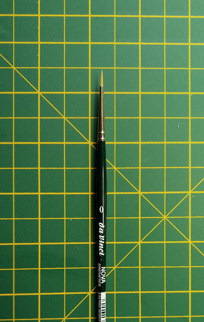 NOVA Finest Golden Synthetic Fibre Brushes - SERIES 1570 - Size 0