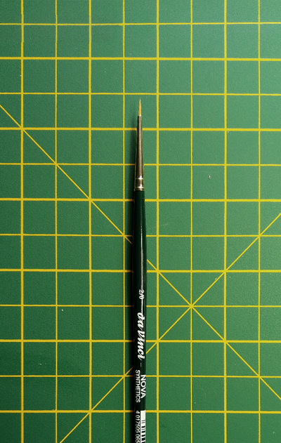NOVA Finest Golden Synthetic Fibre Brushes - SERIES 1570 - Size 3/0