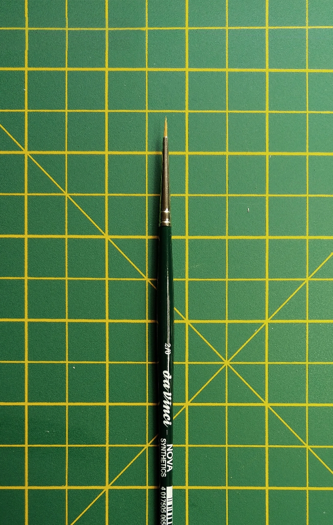 NOVA Finest Golden Synthetic Fibre Brushes - SERIES 1570 - Size 3/0