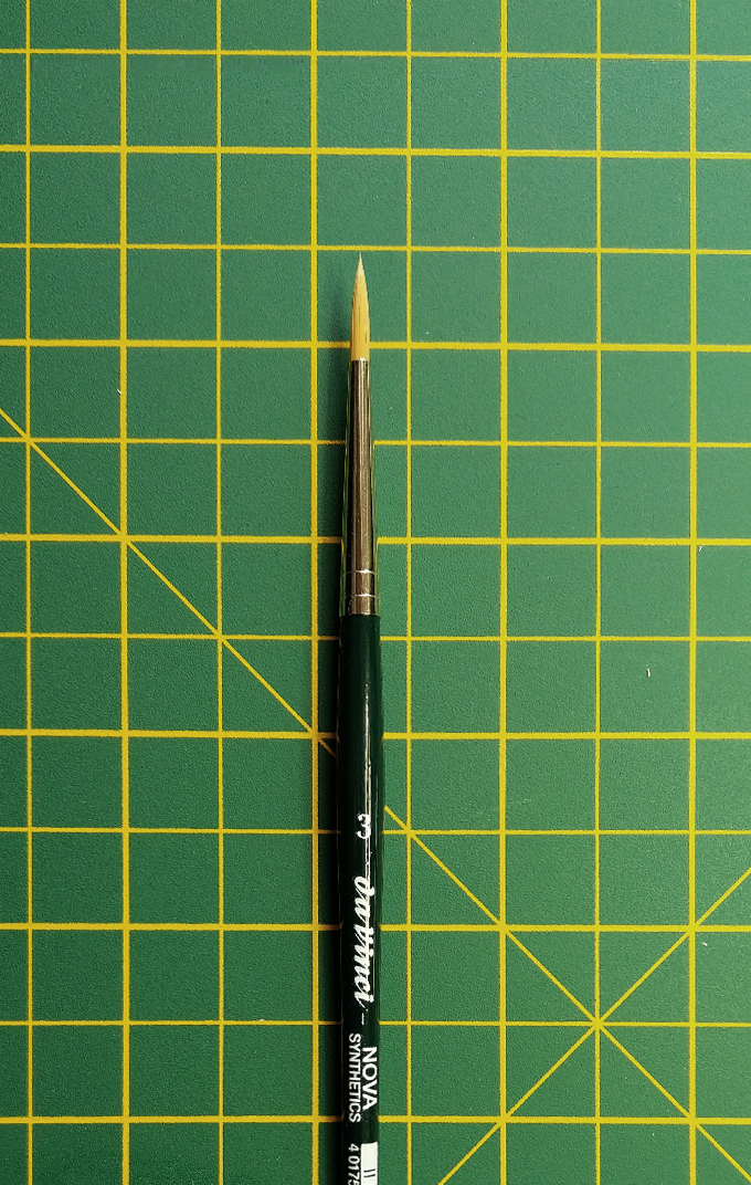 NOVA Finest Golden Synthetic Fibre Brushes - SERIES 1570 - Size 10/0
