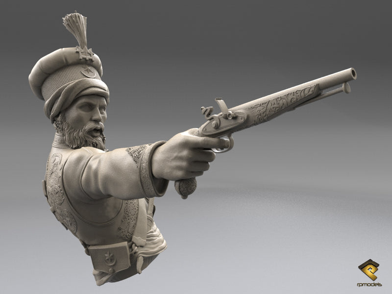 General Pascha Mustafa, Abukir Battle, 1799 (1/16 Bust)