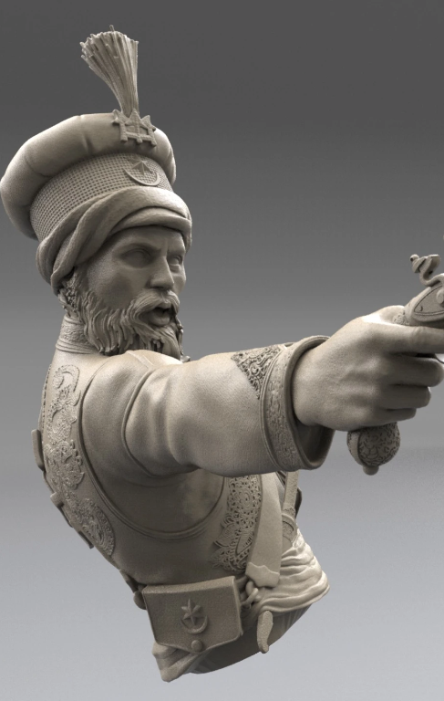General Pascha Mustafa, Abukir Battle, 1799 (1/16 Bust)