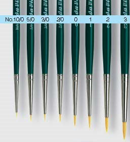 NOVA Finest Golden Synthetic Fibre Brushes - SERIES 1570 - Size 2/0