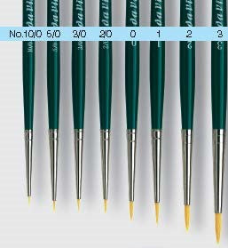 NOVA Finest Golden Synthetic Fibre Brushes - SERIES 1570 - Size 5/0