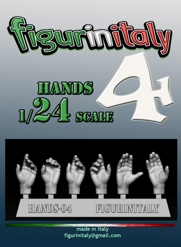 Hands Set No 4 - 1/24 Scale