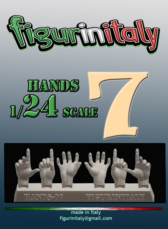 Hands Set No 7 - 1/24 Scale