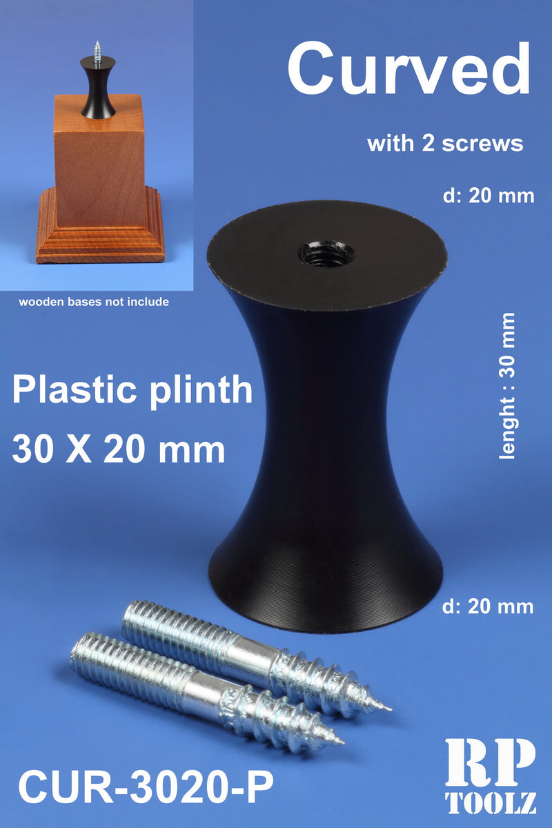 Curved Plastic Plinth 30x20mm