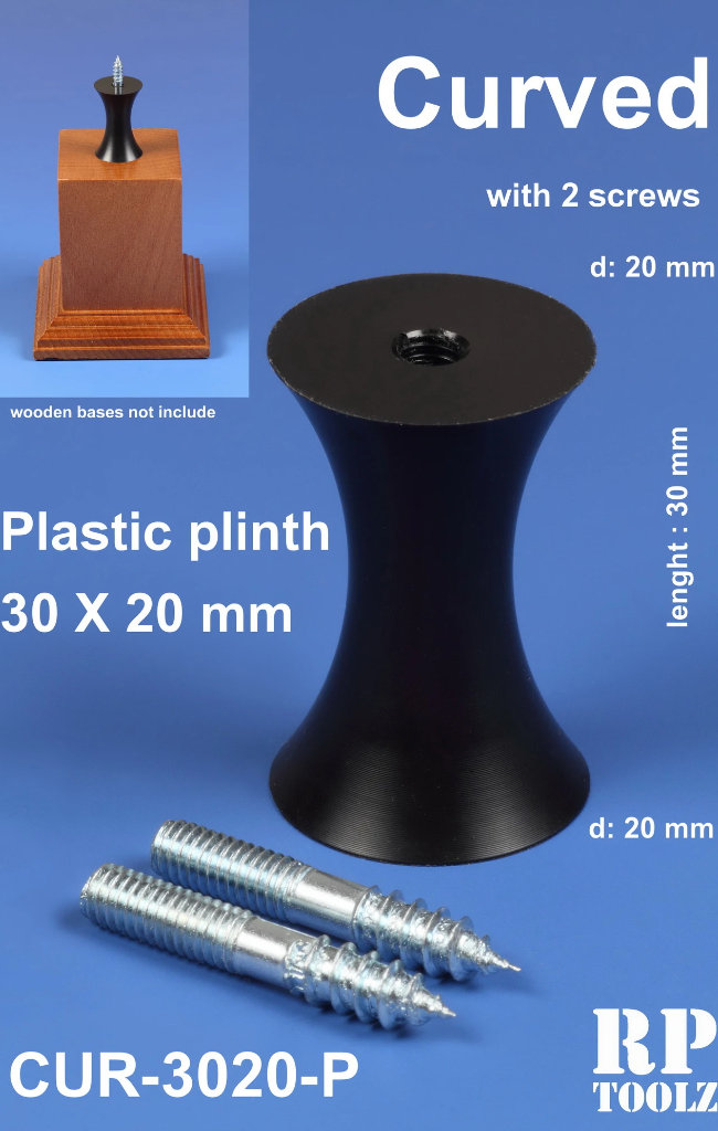 Curved Plastic Plinth 30x20mm