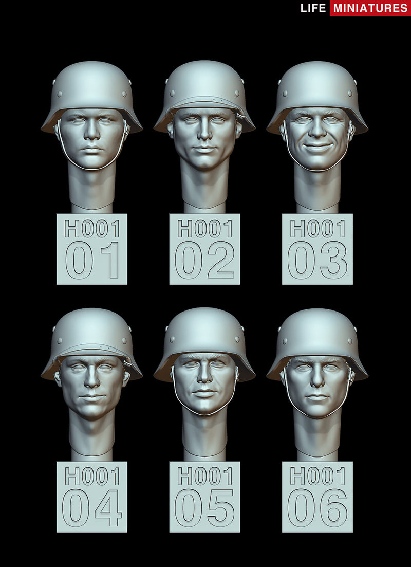 WW2 German Heads Set No.1 (1/35 scale)