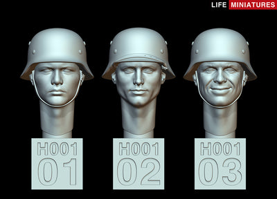 WW2 German Heads Set No.1 (1/35 scale)