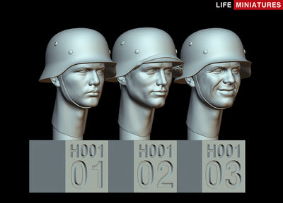 WW2 German Heads Set No.1 (1/35 scale)