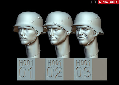 WW2 German Heads Set No.1 (1/35 scale)