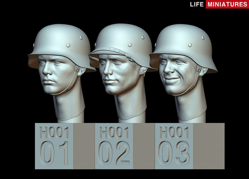 WW2 German Heads Set No.1 (1/35 scale)