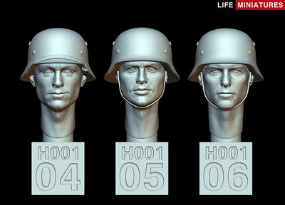 WW2 German Heads Set No.1 (1/35 scale)