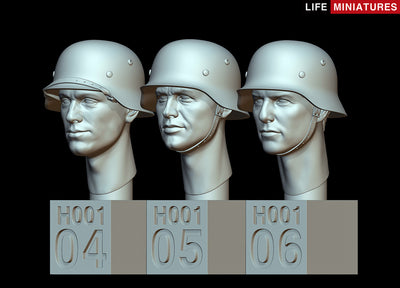 WW2 German Heads Set No.1 (1/35 scale)