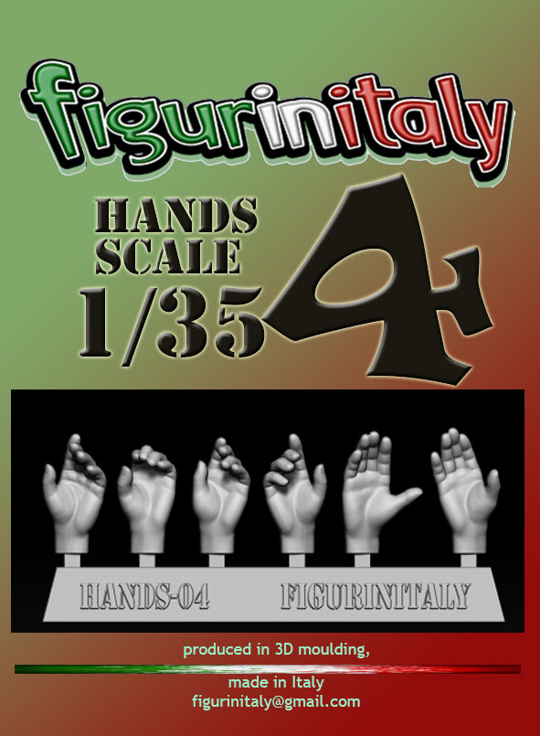 Hands Set No 4 - 1/35 Scale