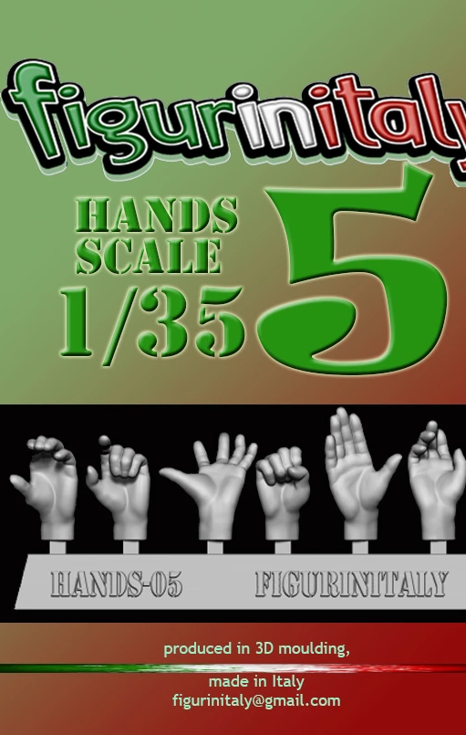 Hands Set No 5 - 1/35 Scale