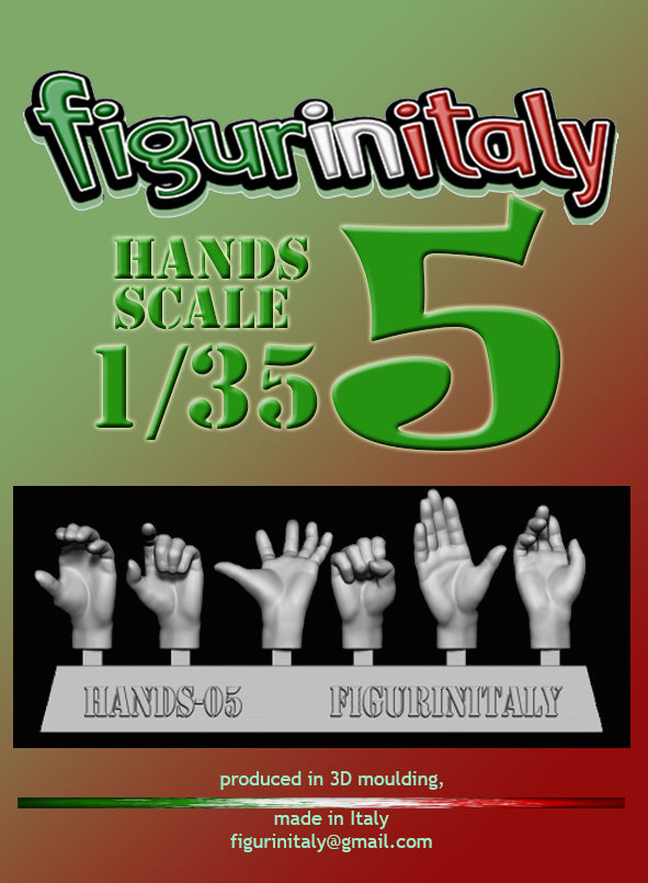 Hands Set No 5 - 1/35 Scale