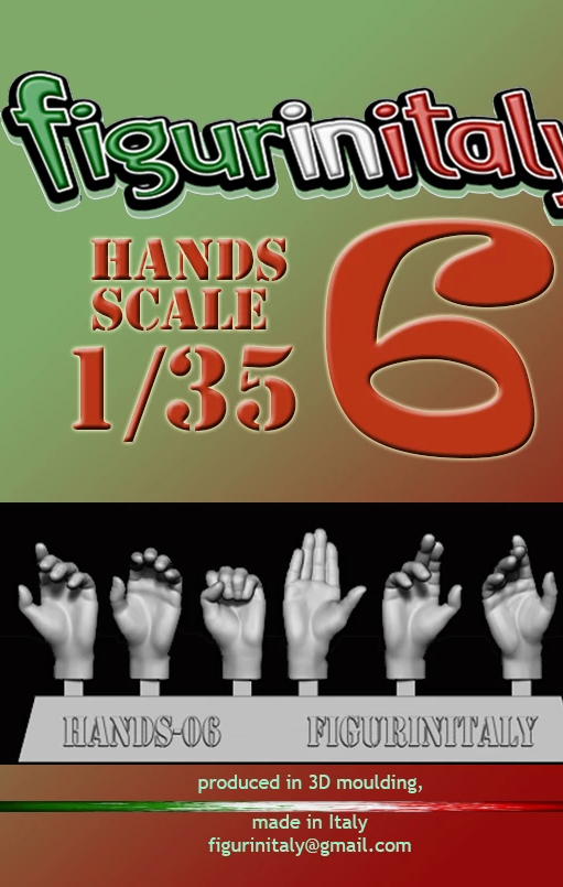 Hands Set No 6 - 1/35 Scale