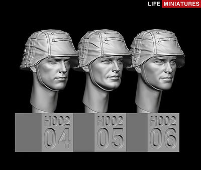 WW2 German Heads Set No.2 (1/35 scale)