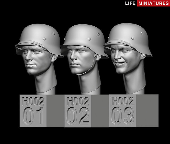 WW2 German Heads Set No.2 (1/35 scale)