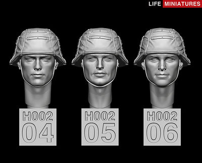 WW2 German Heads Set No.2 (1/35 scale)