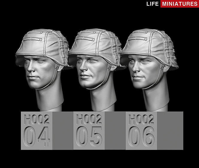 WW2 German Heads Set No.2 (1/35 scale)