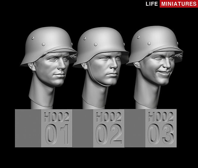 WW2 German Heads Set No.2 (1/35 scale)