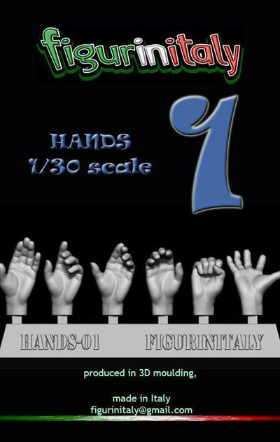 Hands Set No 1 - 1/30 Scale