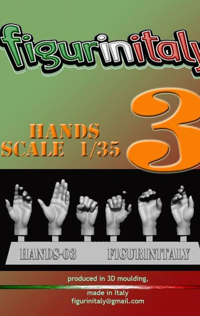 Hands Set No 3 - 1/35 Scale
