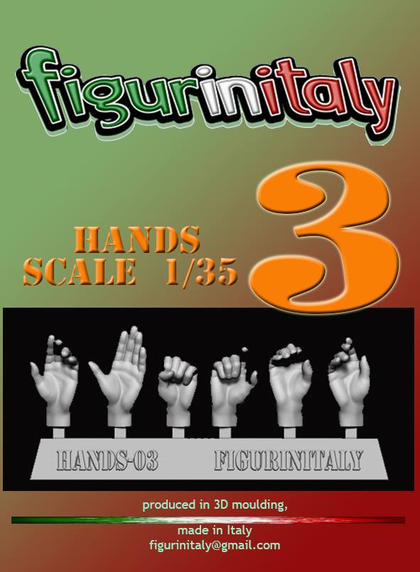 Hands Set No 3 - 1/35 Scale